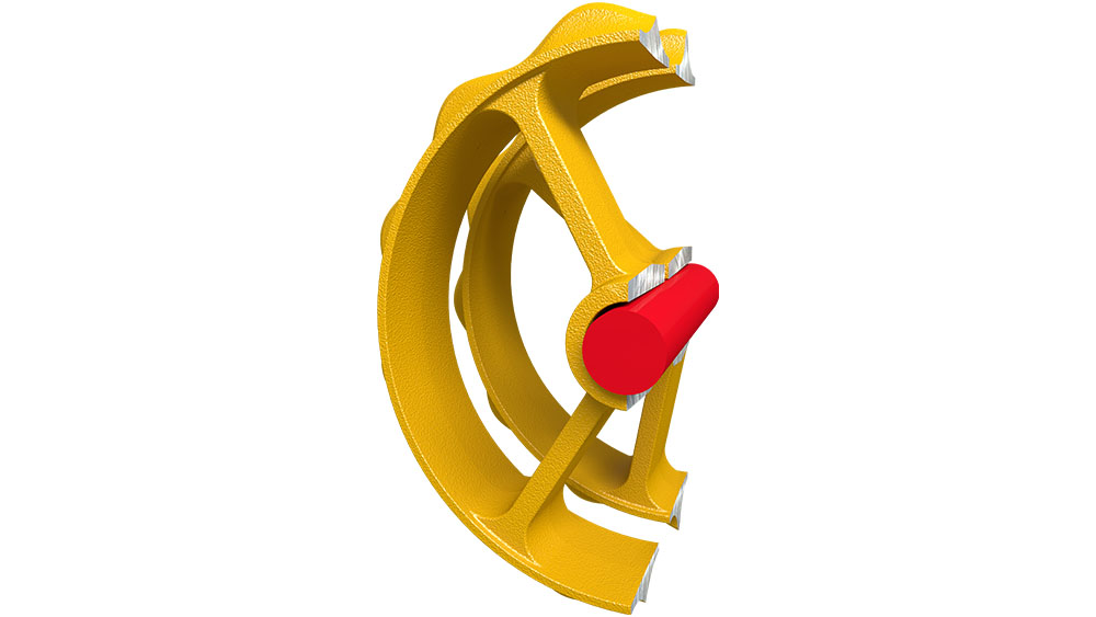 Rendering of loose rings on a roller