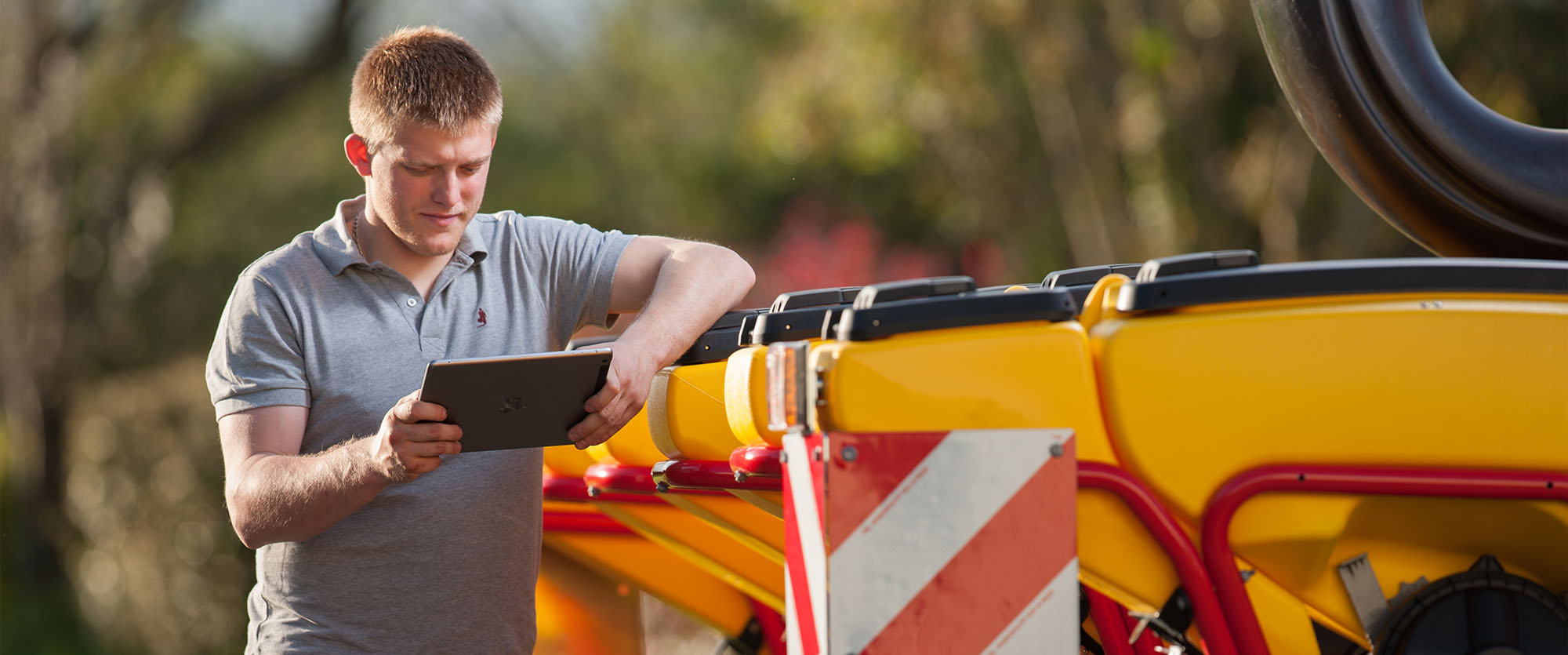 Man with E-Control in his hands