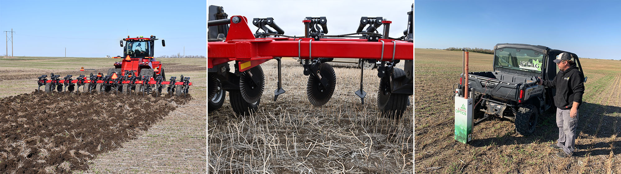 Collage of photos from the Väderstad Compaction Tillage Project 2025-2026