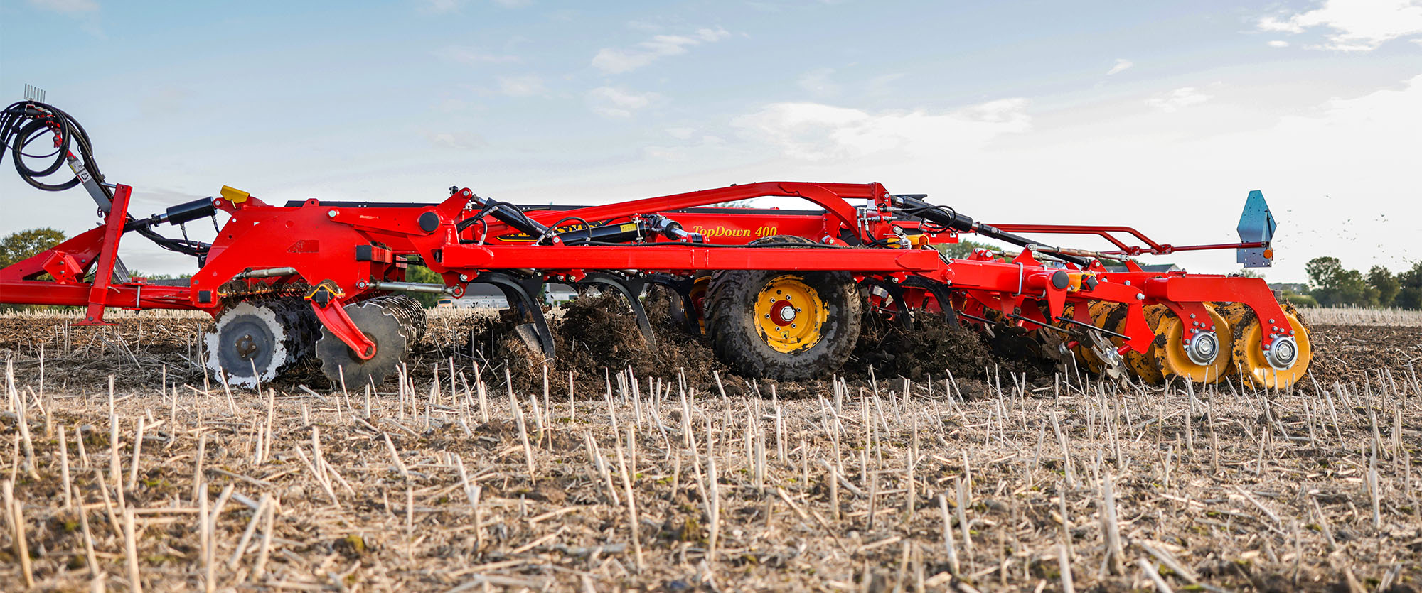 Väderstad TopDown in the field during the variable rate tillage trial