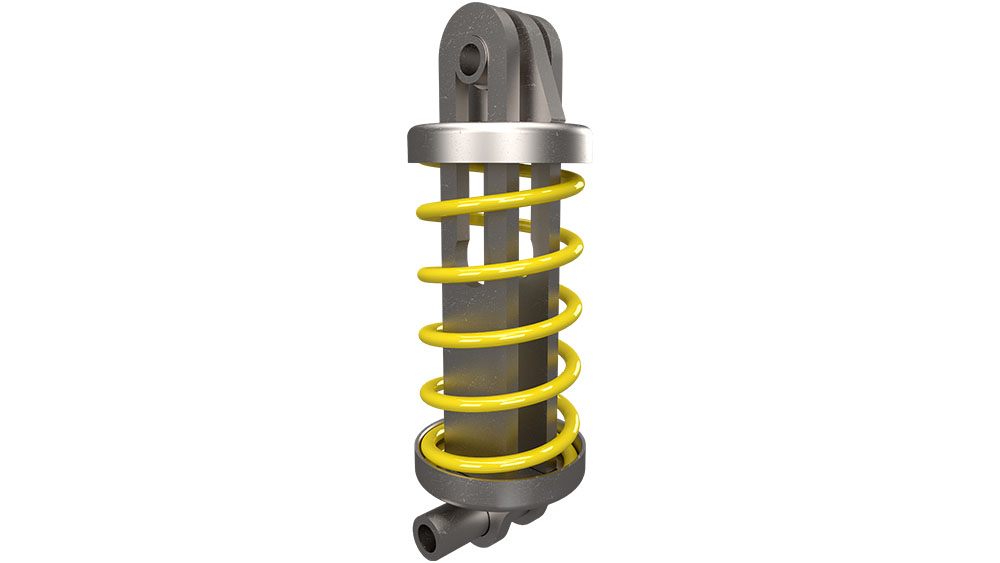 Spring damper fertiliser coulter