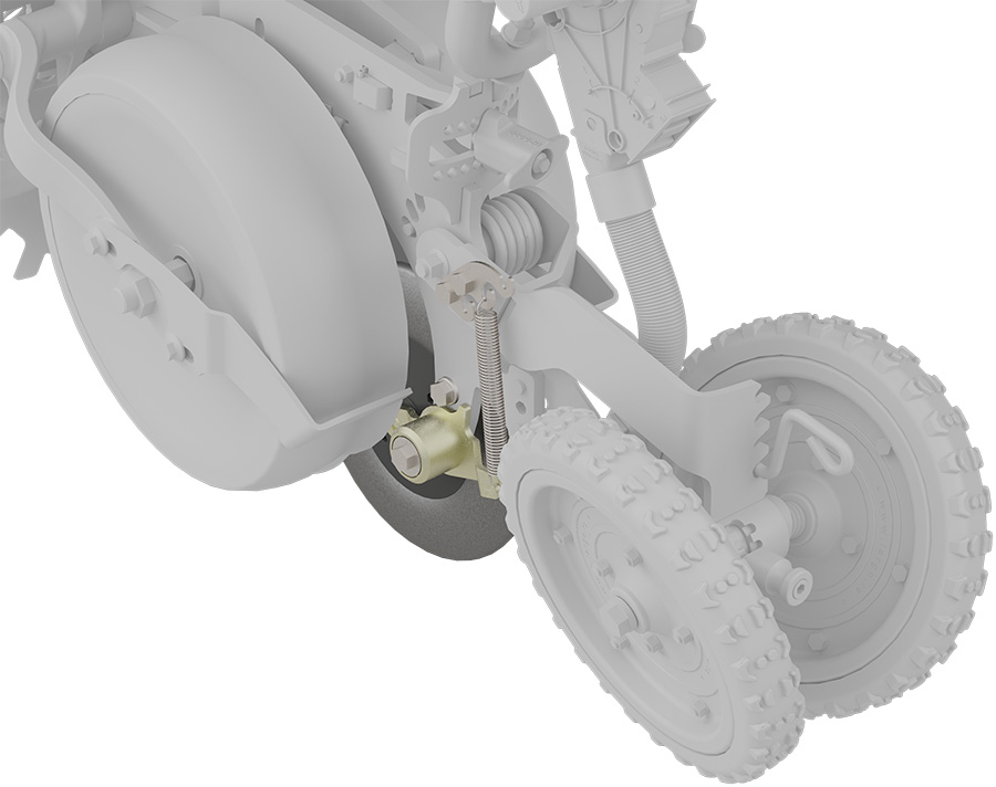 Roda de parada desenvolvida para sementes pequenas