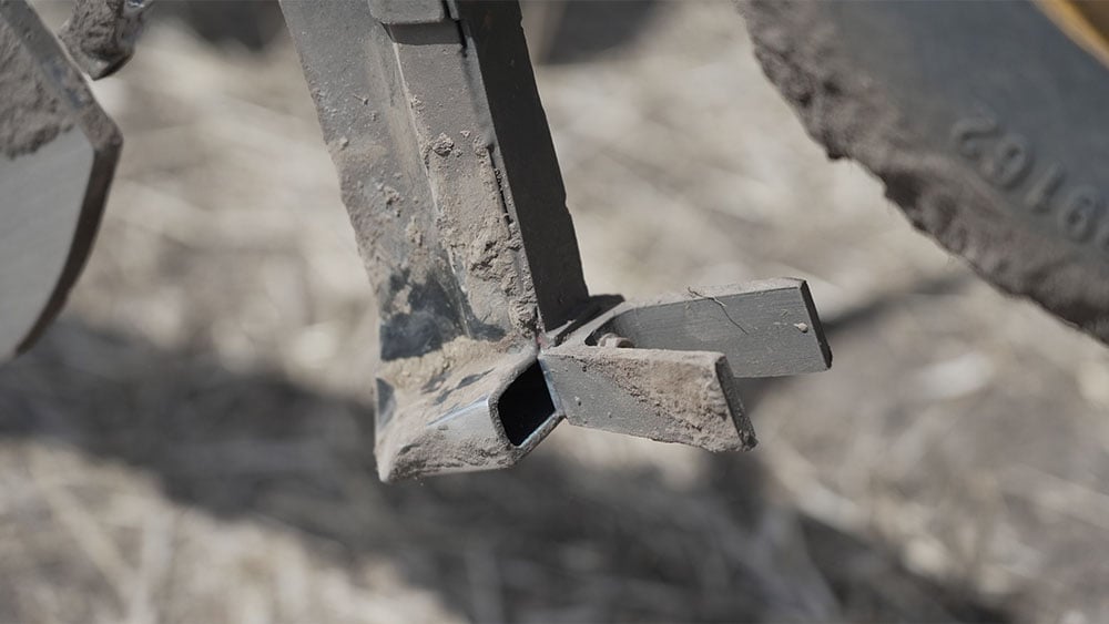 Detail photo of the Seed Hawk coulter