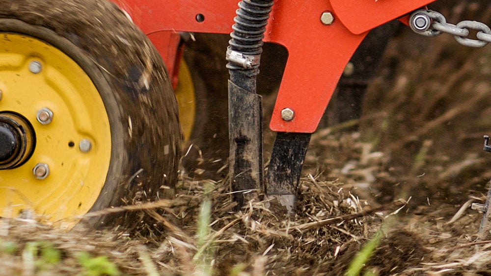 Close-up of the Seed Hawk seed knife.
