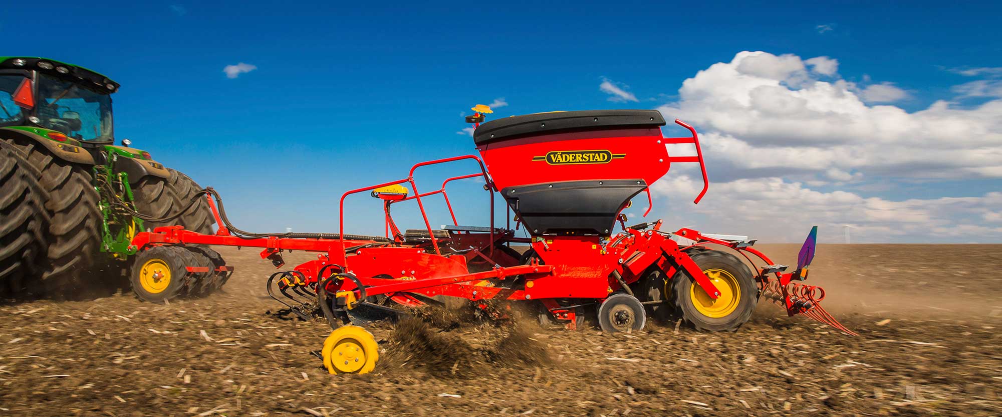 Väderstad Rapid seed drill in field