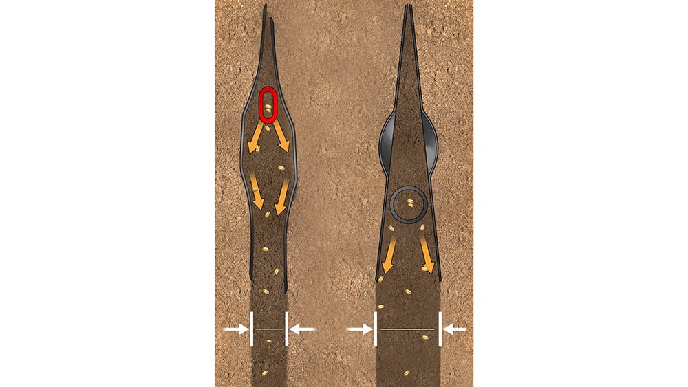 Väderstad Spirit vetőgép kúpos tárcsaformájának illusztrálása