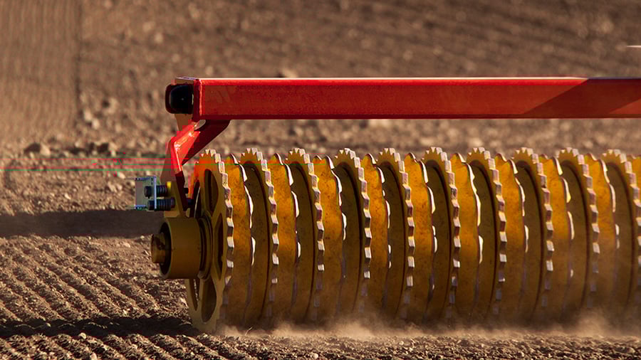 Väderstad roller in field