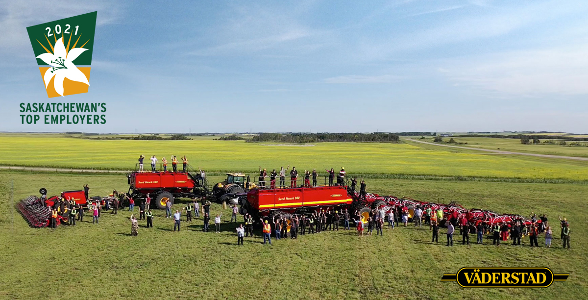 Väderstad named as one of Saskatchewan's Top Employers for 2021
