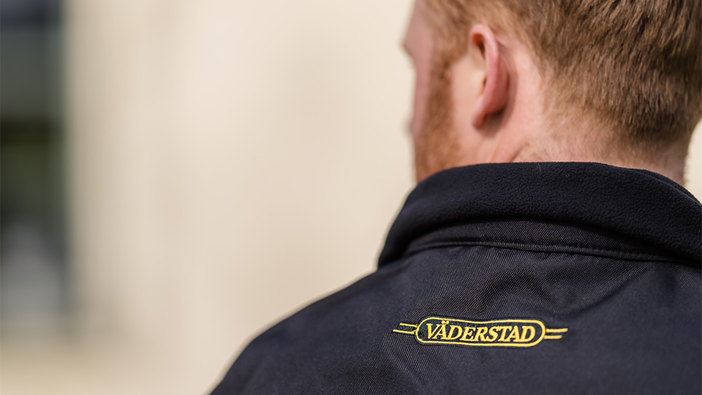 Man with Vaderstad jacket